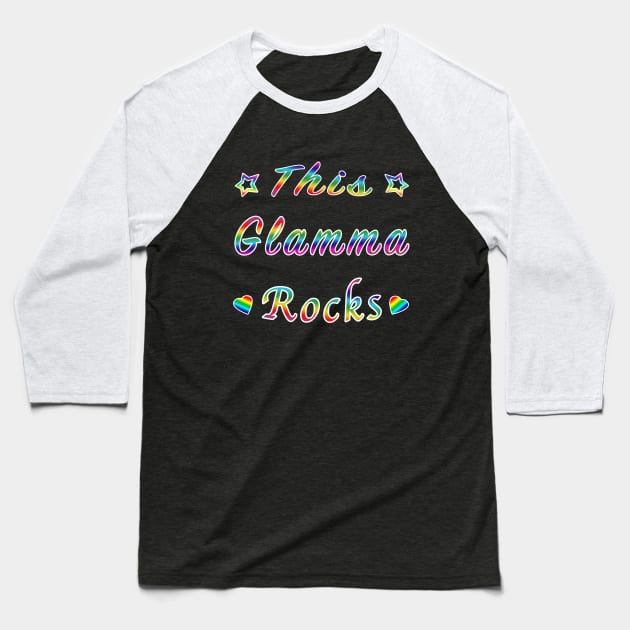 This Glamma Rocks Matriarch Hottie Funny Gift. Baseball T-Shirt by Maxx Exchange